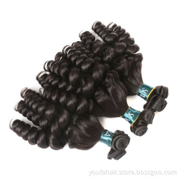 Brazilian Unprocessed Raw Virgin Cuticle Aligned Double Drawn Hair Extensions Magic Bouncy Pixie Egg Curl Funmi Hair Bundles